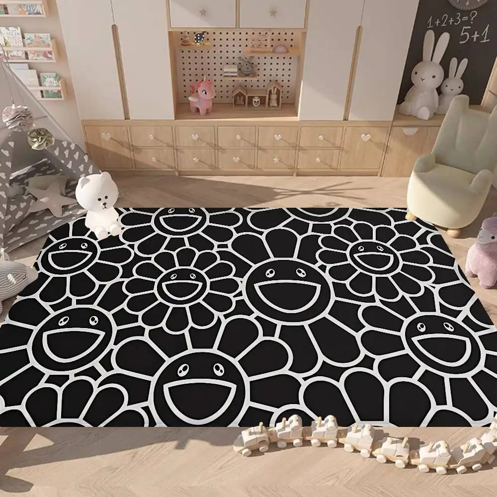 Flower T-Takashi Art M-Murakami Entrance Door Mat Nordic Style Home Doormat Bathroom-Toilet Mats Bedroom Hotel Decor Mat