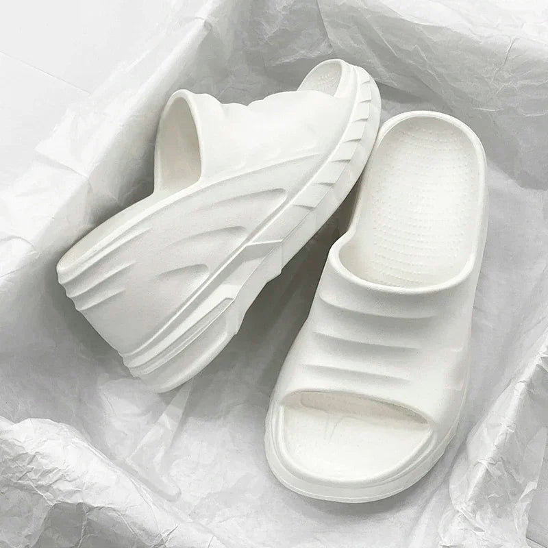Outdoor Ladies Sandals Women Platform Flip Flops Slippers Height Increasing 8cm Summer Fashion Open Toe White Zapatos Mujer