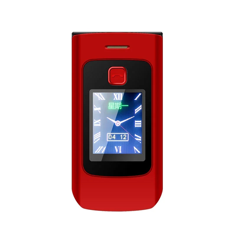 YeeMI K21+ 4G Rugged Feature Phone 2.6Inch Screen Big Button Flip Phone Dual SIM Dual Screen Cellphone 6800mAh Battery Full Band