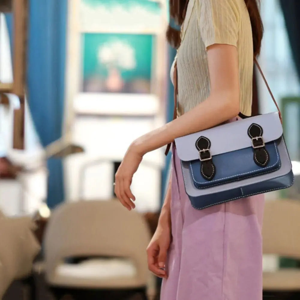New PU Leather DIY Material Bag DIY 10 Colors Shoulder Crossbody Bag Hand-stitched Self-made Bag Women