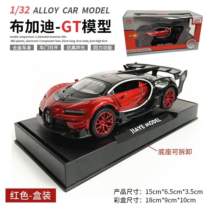 1：32 Bugatti Vision Gt Metal Alloy Car Model Diecast & Toy Vehicles Car Model High Simulation Miniature Scale Childrens Toy Gift