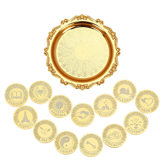 Custom Wedding Arras with Round Plate Matrimony Ceremony Arras De Boda Gift Set Mexican Wedding Accessories for Ceremony