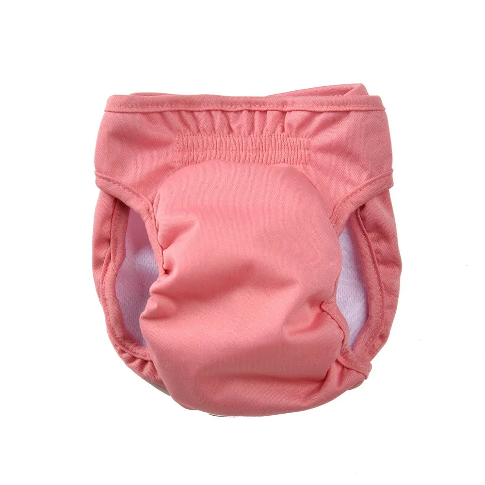 3pcs Female Dog Diapers Washable Reusable Puppy Nappies Physiological Pants Adjustable Pet Sanitary Panties Short for Girl Dogs