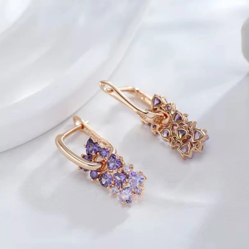 Fashionable and Luxurious Geometric Pendant Earrings Women's Personalized and Trendy Daily Versatile Accessories Jewelry