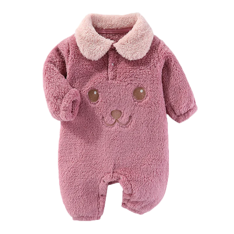 Newborn Baby Bodysuit New Autumn Winter Infant Jacket for Boy Flannel Onesies for Girls Soft Bebe Romper Baby Clothes 0-12 Month
