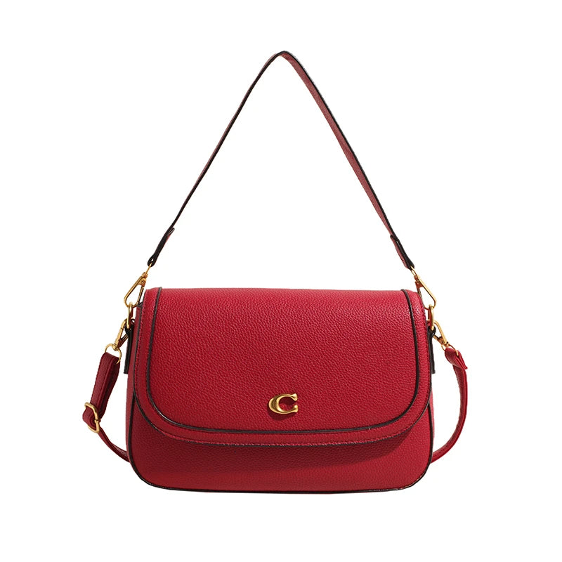 Retro Luxury Women Shoulder Bag Elegant Leather Crossbody Bag High End Tote Vintage Classic Designer