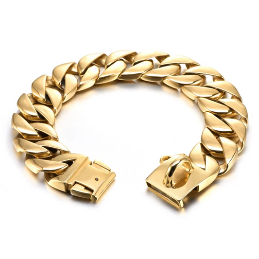 43mm Stainless Steel Large Dog Collar Bully Chain Dog Pet Collar Super Heavy Trainning High Polished Chain Rottweiler Pitbull