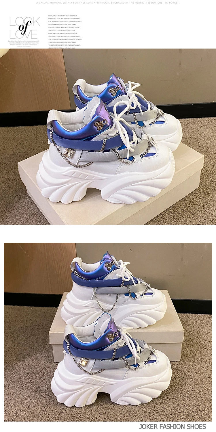 Lovely Kawaii Women sneakers wedge casual shoes woman sneakers women running shoes woman lace-up female sneakers Loafers Shoes