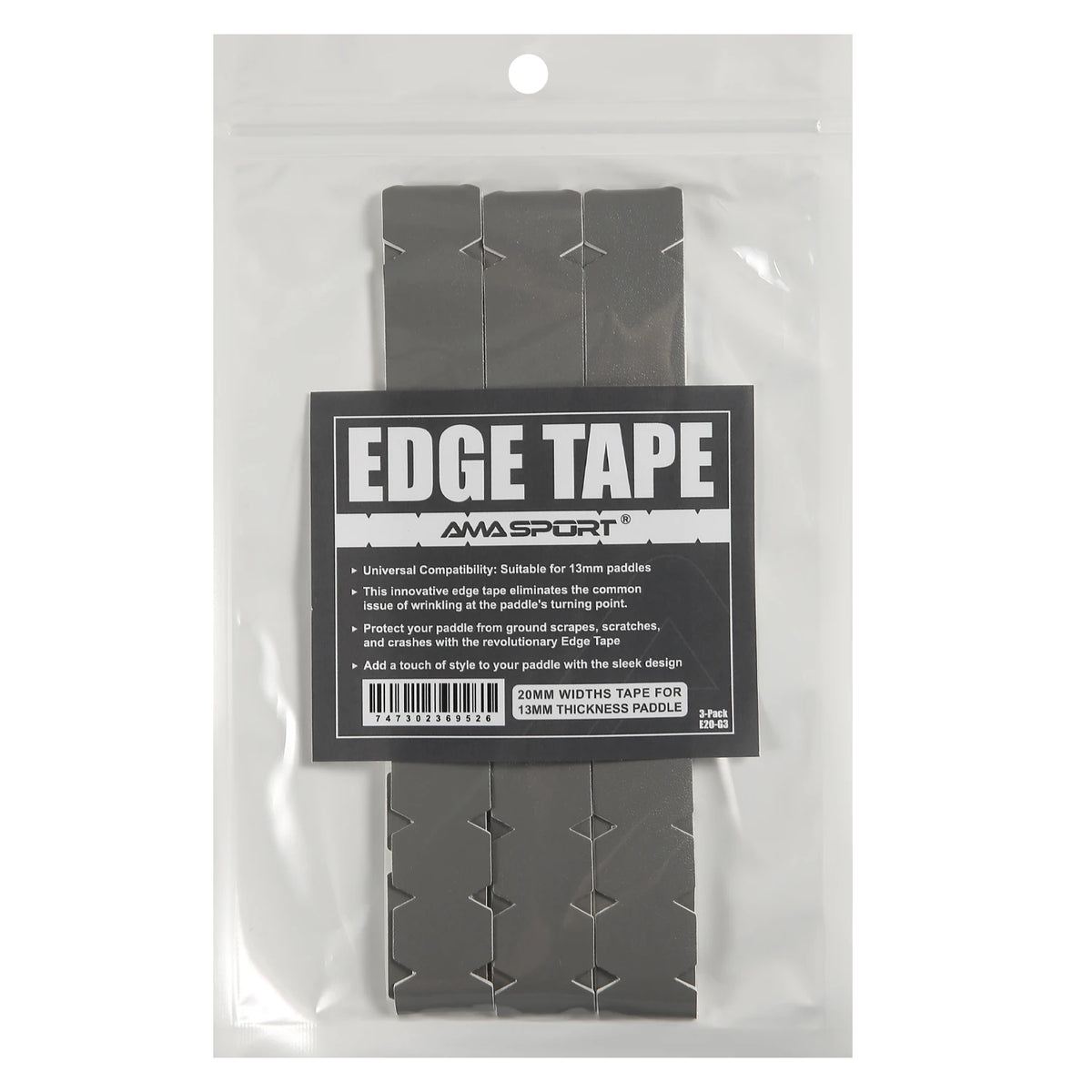 AMASPORT Pickleball Paddle Protection Tape 20mm/23mm/26mm  for 13mm/16mm/19mm Paddle-Navy Blue-Pickleball Edge Euard Tape