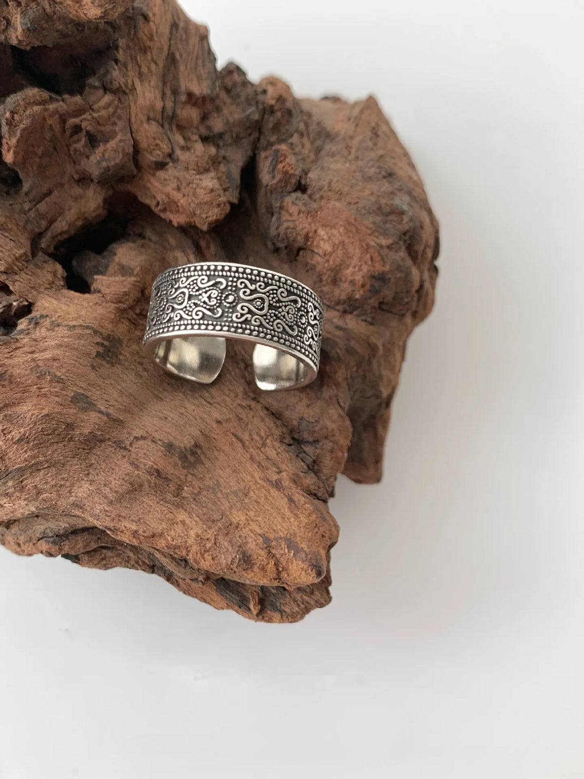 VENTFILLE 925 Sterling Silver Arabesque Pattern Ring For Women Vintage Aesthetic Simple Trend Ethnic Jewelry Gift Dropshipping