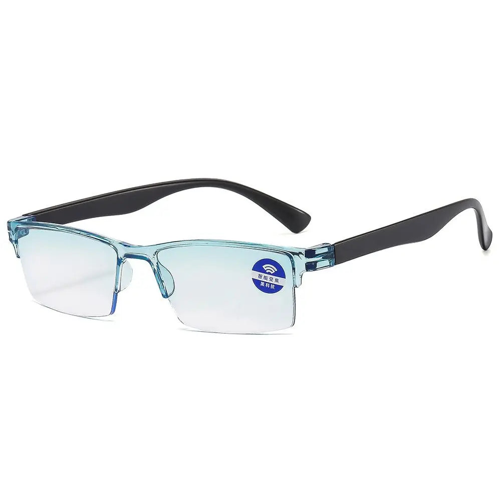 Smart Automatic Zoom Eyeglasses Anti-Blue Light Reading Glasses Men Women Square Frameless Optical Spectacle Computer Eyewear