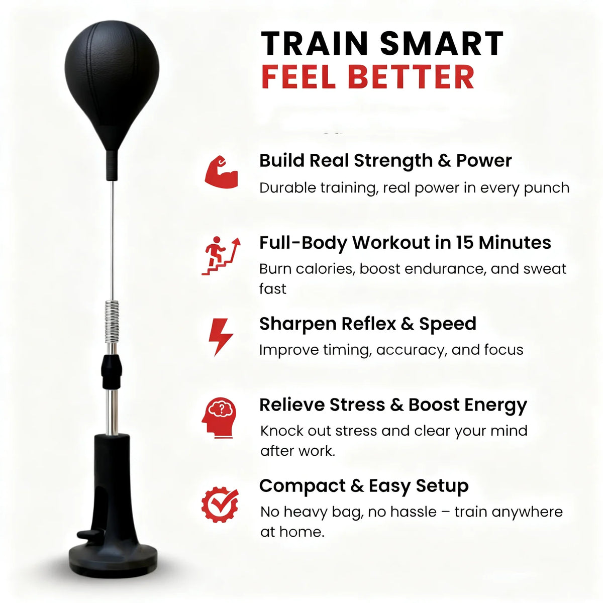New Premium Punching Bag, Cobra Bag for Boxing Agility Training Home Fitness Equipment Thickened Rod Reflex Bag Family Best Gift