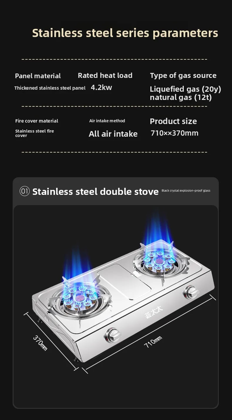 High Pressure Gas Stove for Home Use LPG Natural Gas Stove Commercial Strong Flame Cooker