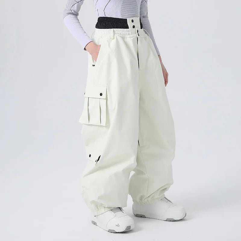 2026 Searipe Workwear Ski Pants Women's New Style Single Board Loose Snow Pants Waterproof and Cold Proof Men's 3L Snow Suit