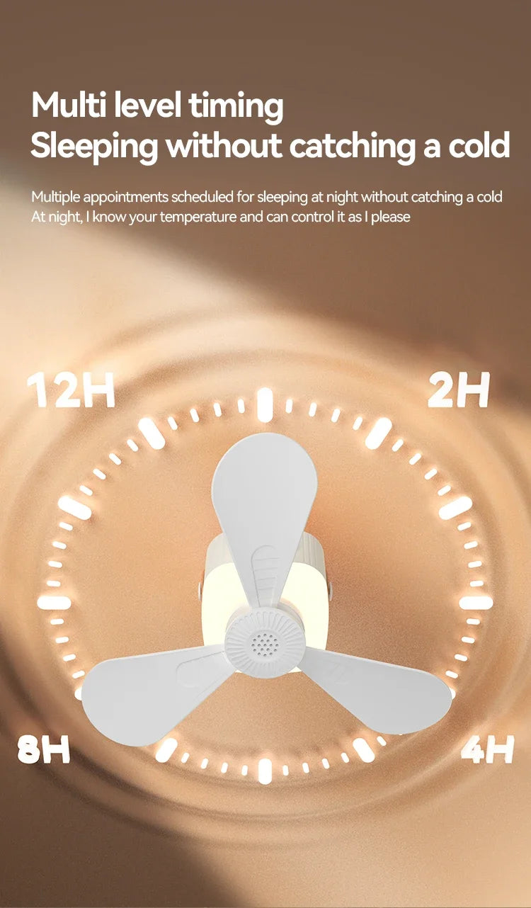 7200mAh Ceiling Fans Portable Camping Fan Tent Air Circulator Cooler Outdoor Rechargeable Electric Fan LED Light Remote Control