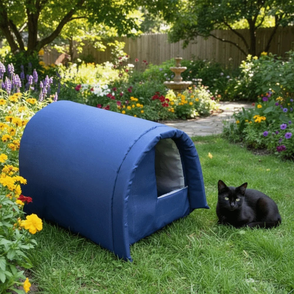 Durable Warm Pet Cat House Windproof Thicken Outdoor Cat Shelter Vaulted Design Waterproof Stray Cat Den Outdoor