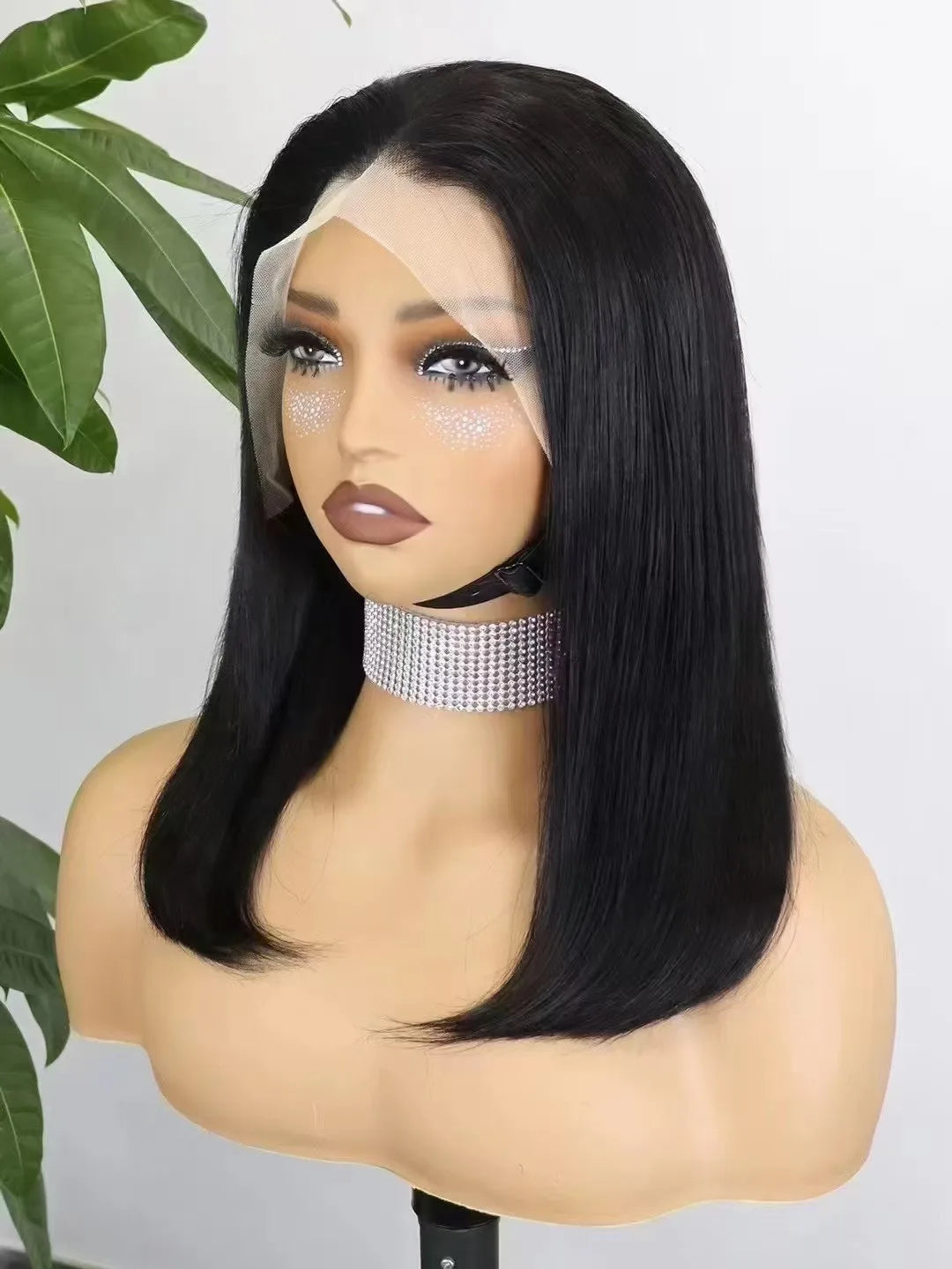 Straight Wigs 350% Density Thick Double Drawn 12A Human Hair 13x4 Lace Front Human Hair Wig for Black Women 10-16 Inches