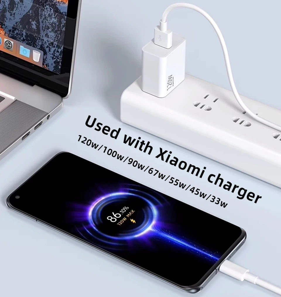 Original 120W Usb C Cable XIAOMI 100W 90W Hyper Fast Charging Cables Xiaomi 17 Pro Max 15 Ultra 14 T 13 Poco X8 F8 Redmi Turbo 5