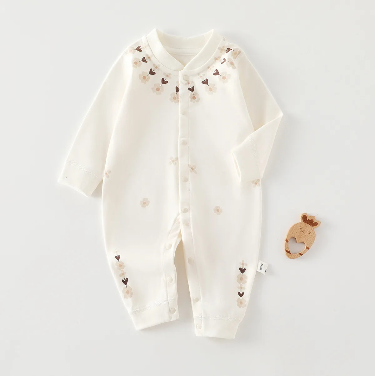 Infant Long-Sleeved Romper Suit Spring/Autumn Pure Cotton Garment Newborn Baby Bodysuit Unisex Baby All-Season Crawling Suit