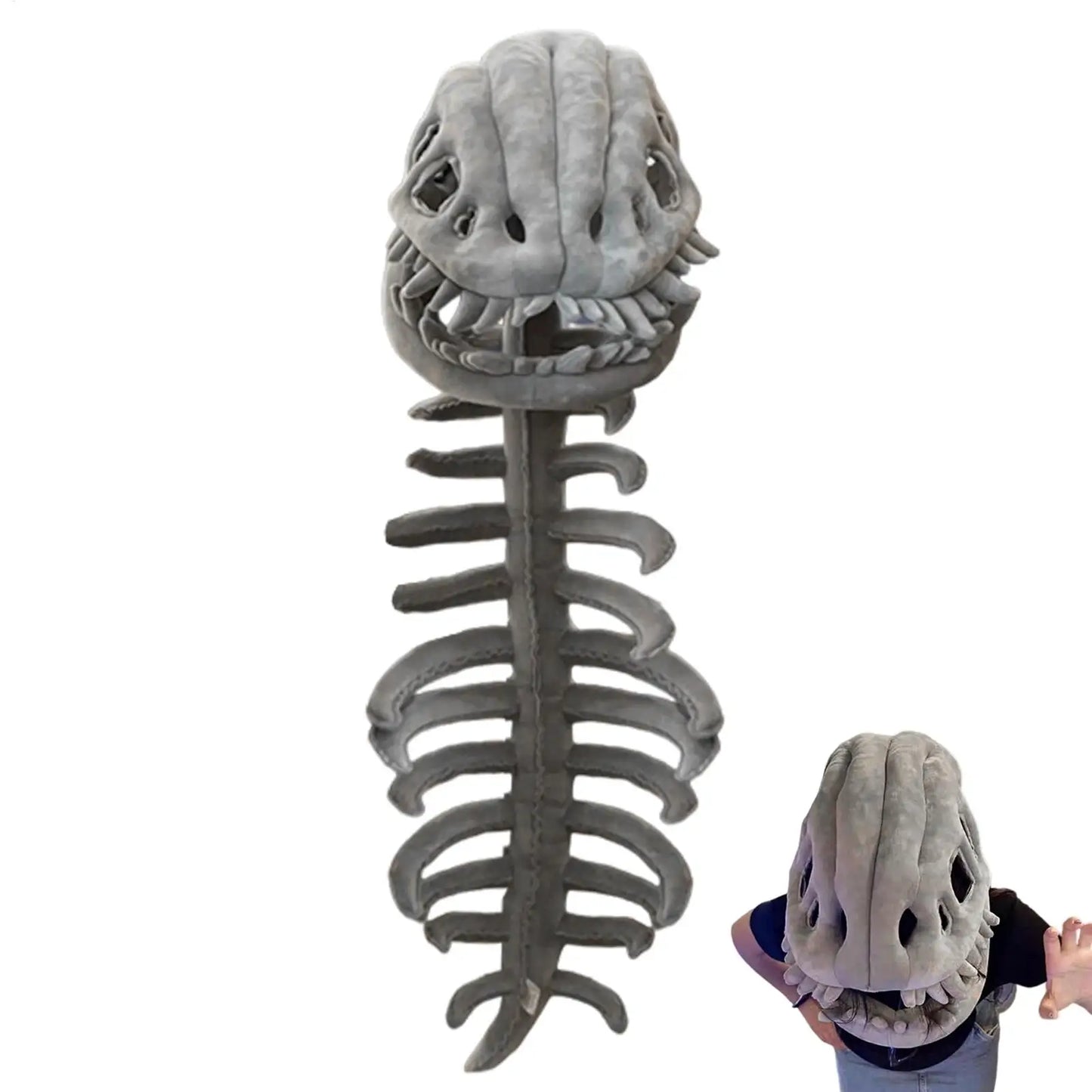 Halloween Skeleton Outfits Dinosaur Skeleton Costume Plush Stuffed Toy For Kids Adults Stage Performance Themed Event Haunted