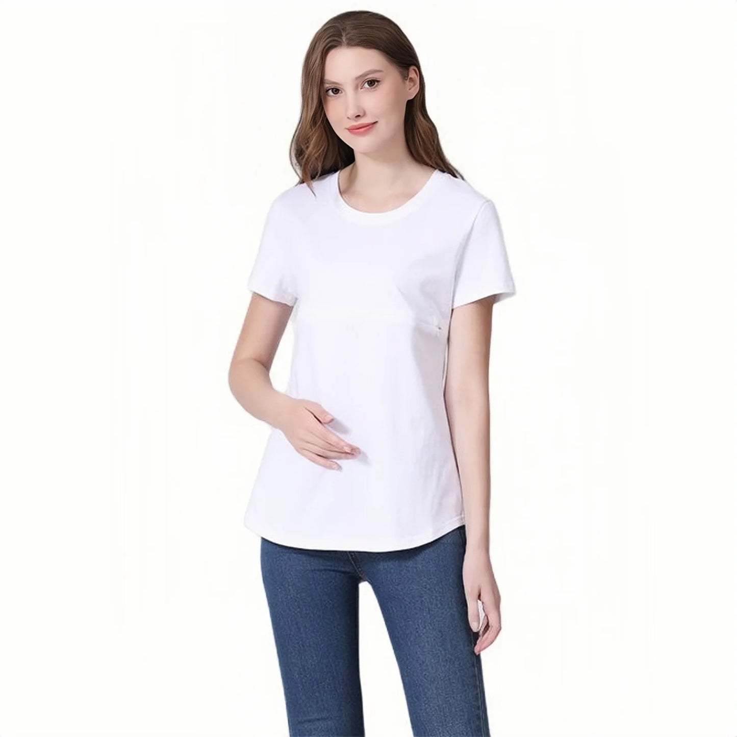 Emotion Moms Summer Invisible Zipper Pregnancy Maternity Top Lactation Clothing Breastfeeding For Pregnant Women Big Size