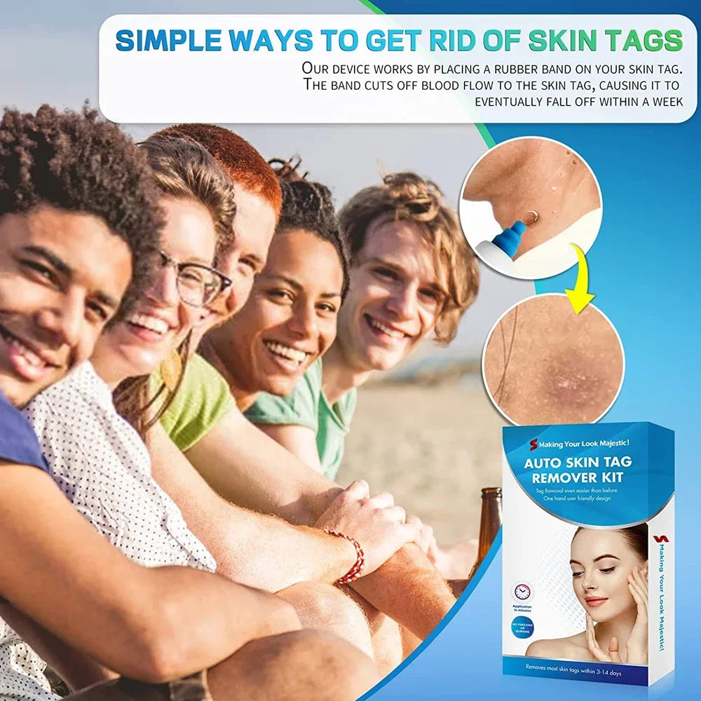 2 IN 1 Auto Micro Skin Tag Remover Device Standard And Micro Skin Tag Removal Kit Adult Mole Wart Remover Face Care Beauty Tools