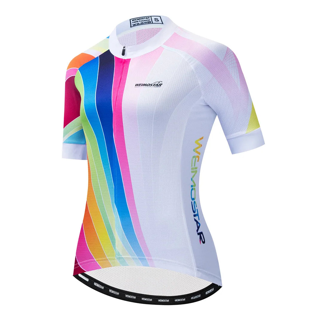 Blue Black Womens Cycling Jersey Pro Team Cycling Clothing Summer MTB Bike Jersey Breathable Bicycle Shirt Maillot Ciclismo
