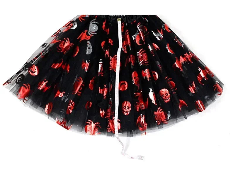 Halloween Girls Tulle Short Tutu Skirt Children Fancy Ballet Dancewear Party Costume Ball Gown Mini Skirt