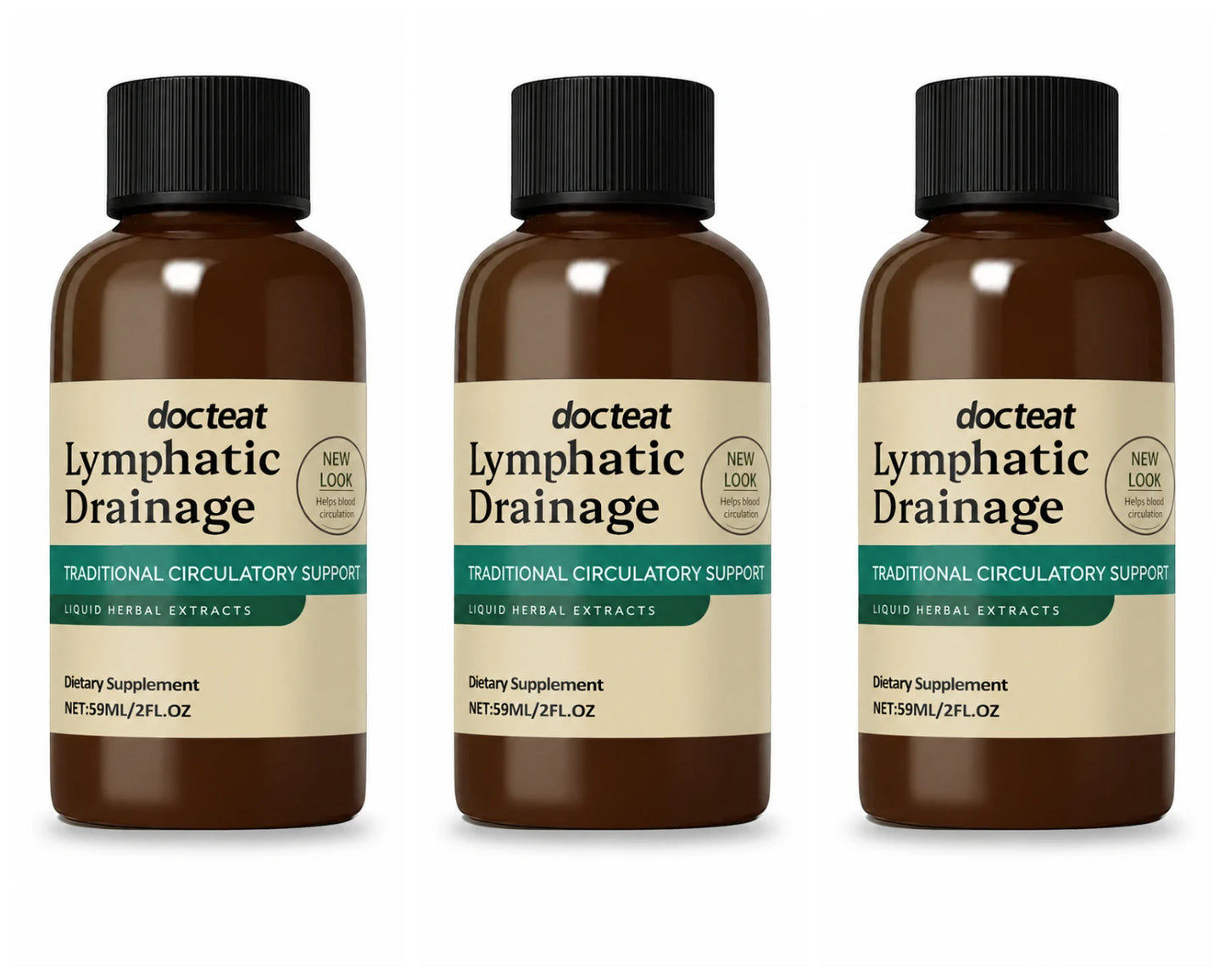 Lymphatic Drainage Drops Herbal Liquid Extract Cleavers Red Clover Stillingia Prickly Ash Botanical Supplement 59ml 2 fl oz