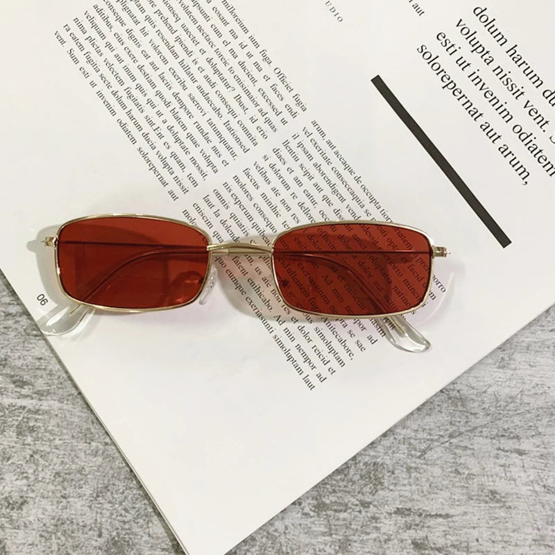Fashion Retro Small Square Frame Sunglasses For Women Men Rectangle Sun Glasses Summer UV Protection Shades Vintage Eyewear