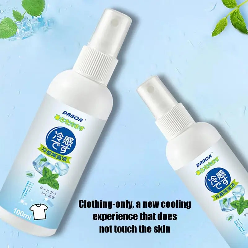 Cool Spray For Summer Household Instant Cooling Spray Natural Plant Extracts Cooling Artifact For Camping Outings Traveling