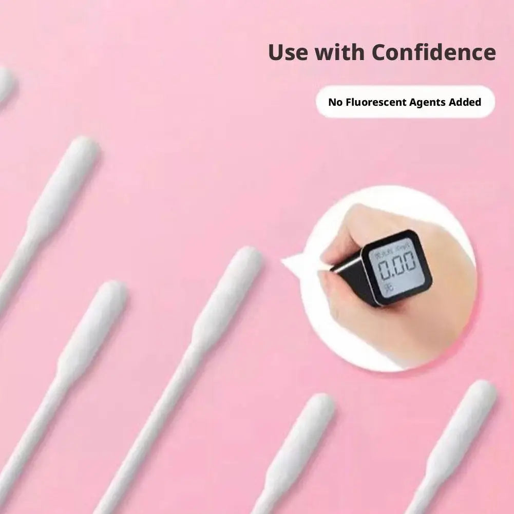 Sticks Cotton 50PCS Organic Baby Cotton Swabs Paper Buds for Baby Ear Nose Clean Ultra Safe Hypo-allergenic Biodegradable