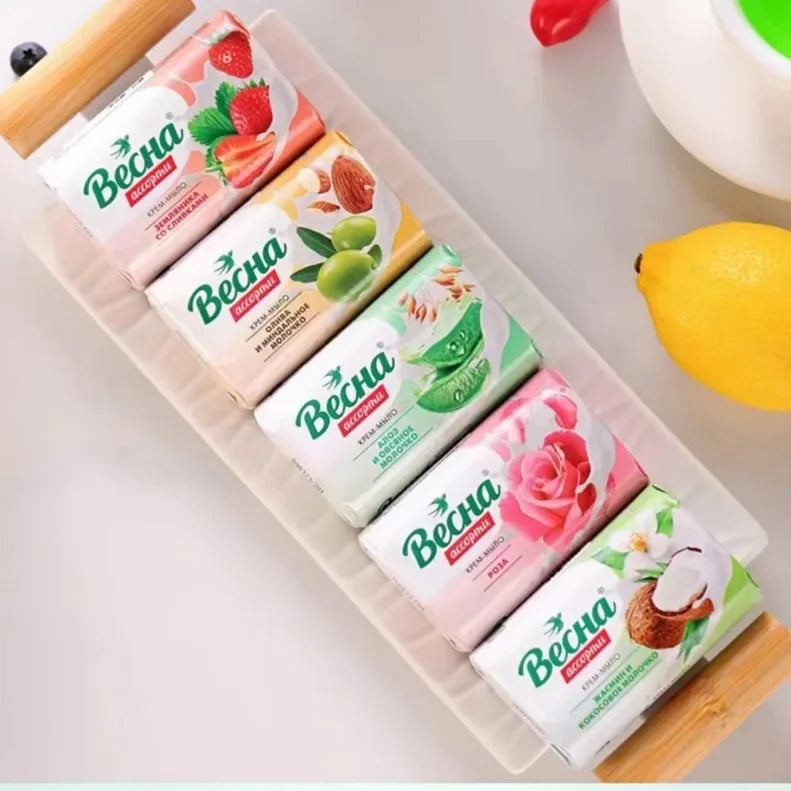 Russian Strawberry Coconut Soap Olive Almond Milk Soap Clean Fragrance Bath Face Wash Hand Soap
