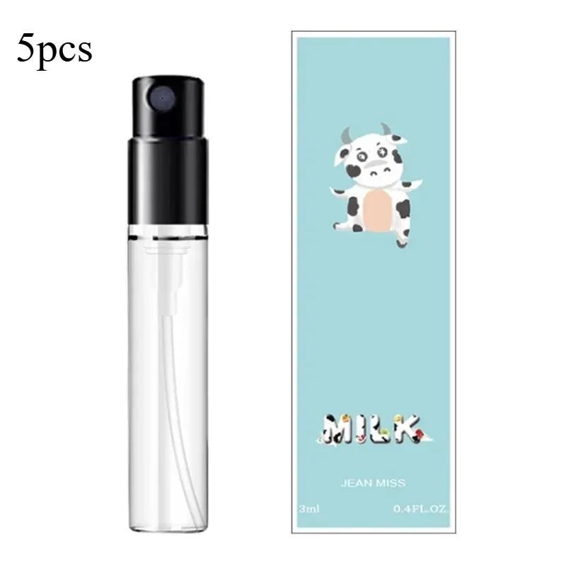 5pcs 3ml Q Style Brand Pheromone Perfume for Women Men Atomizer Beautiful Packaging Fashion Lady Sample Long Lasting Taste