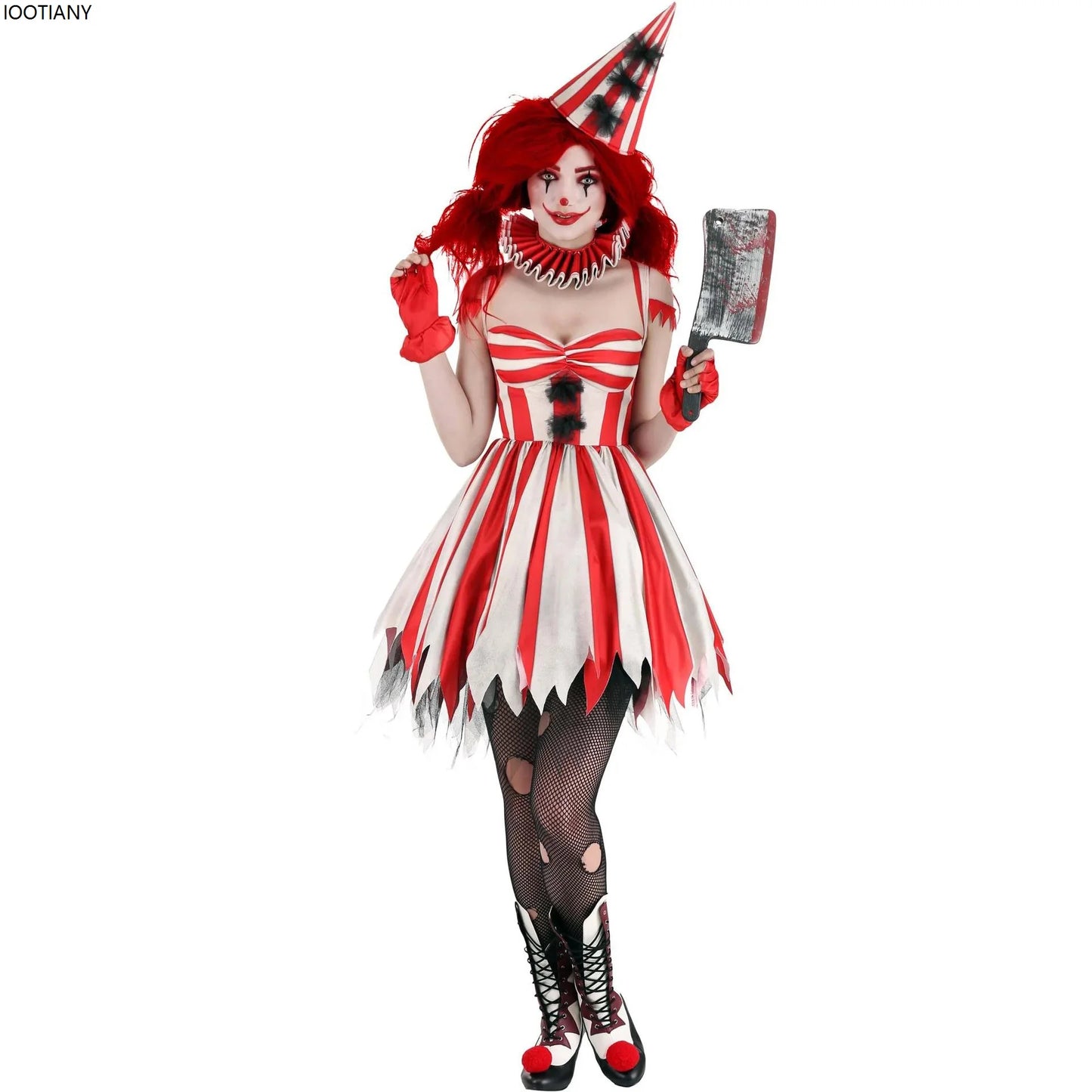 Halloween Horror Clown Cosplay Costumes Anime Cartoon Circus Women Clowns Fancy Dress Carnival Party Stage Show Dresses Up 2026