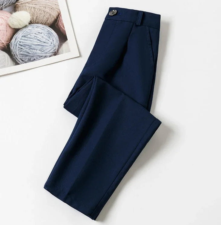 Kids Boys Suit Pants Piano Performance Clothes 2024 New Arrival Children Black Navy Pants Teenage Boys School Plaid Trousers
