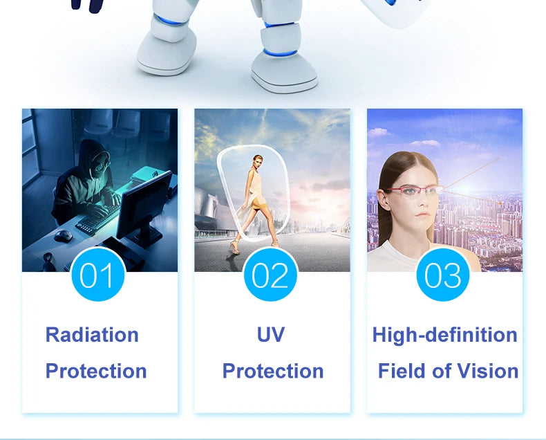 New Free Form Multi-focus Lenses 1.56-1.74 Thin Digital Progressive Prescription Lens MR-8 Anti Blue Light Polarized Sun Glass