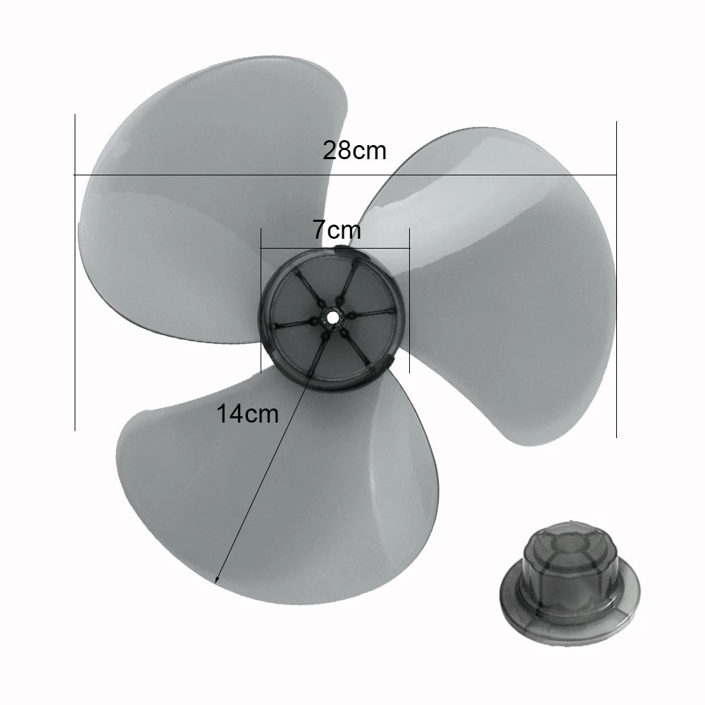 12" Plastic Fan Blade 3 Leaves Home Improvement Radius 14cm Standing Pedestal Floor Wall Table Fanner Practical