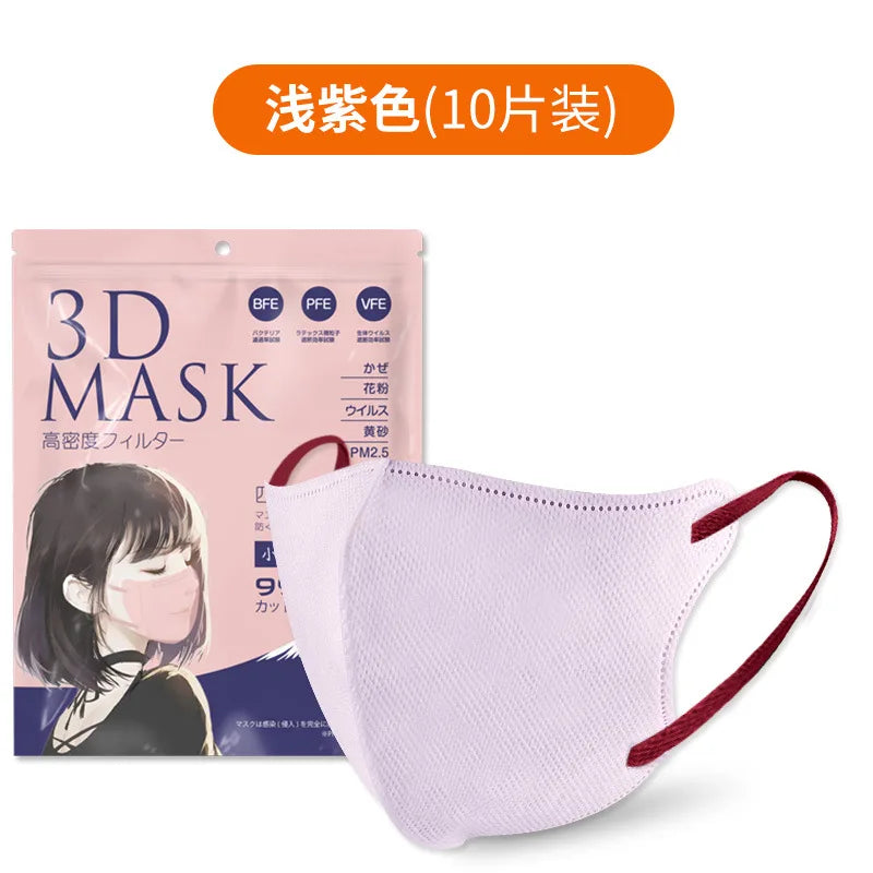 Japanese 3D face mask mouth and nose mask male and female butterfly shaped, Japanese four layer Morandi color маска  mascarillas