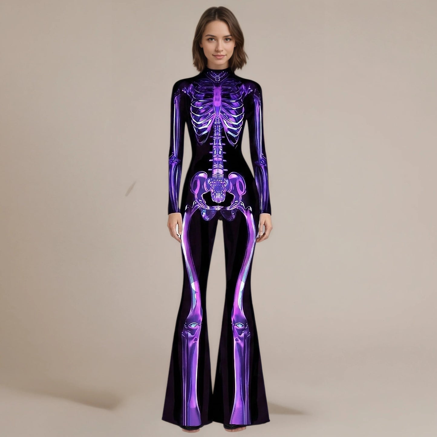 Halloween Art Irregular Line Unisex Jumpsuit Cool Carnival Cosplay Outfit For Festival Party Stage Role Play Performance 2026