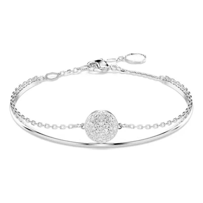 Original 2025 New Luxury Stainless Steel Simple Fine Jewelry for Women Round Necklace Bracelet Earrings Party Accessories