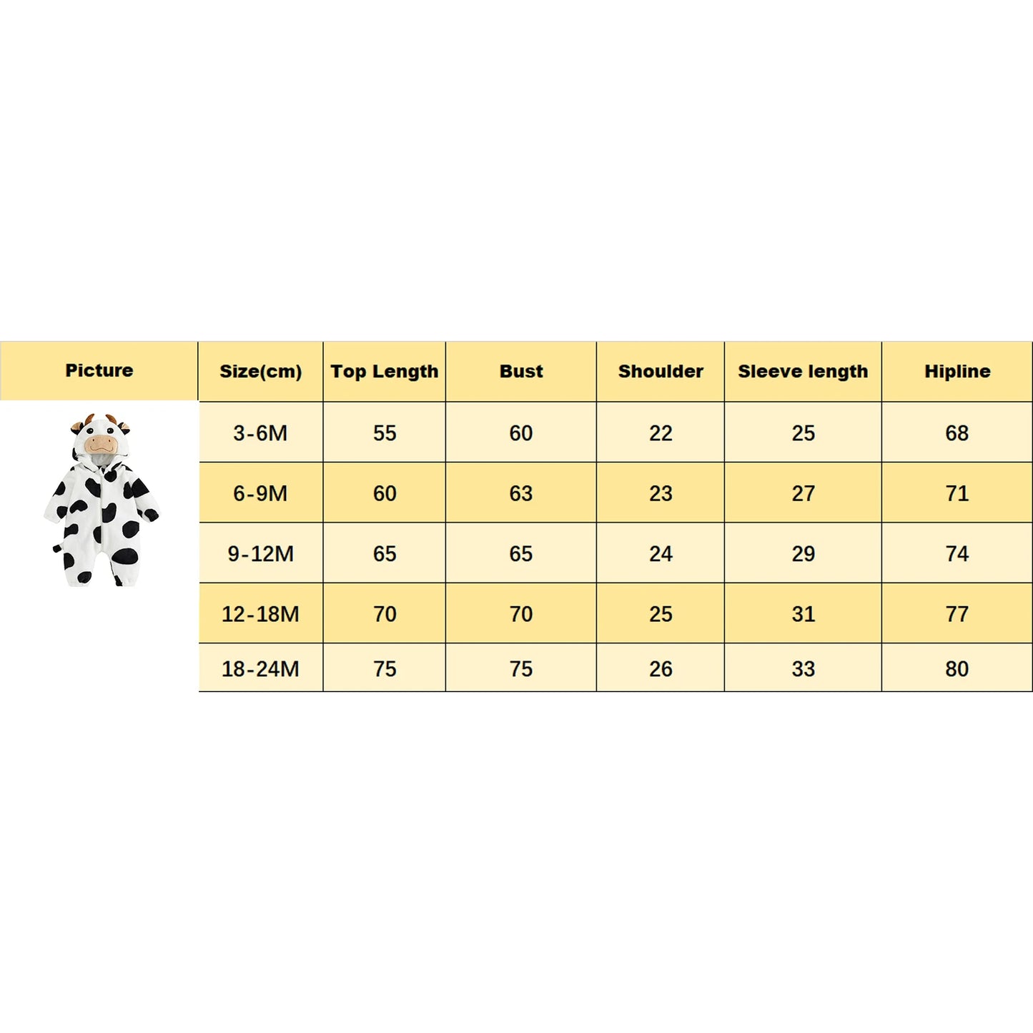 Halloween Costumes Baby Romper, Long Sleeve Hooded Fall Bodysuit Cow Cosplay Costume Halloween Clothes for Girls Boys
