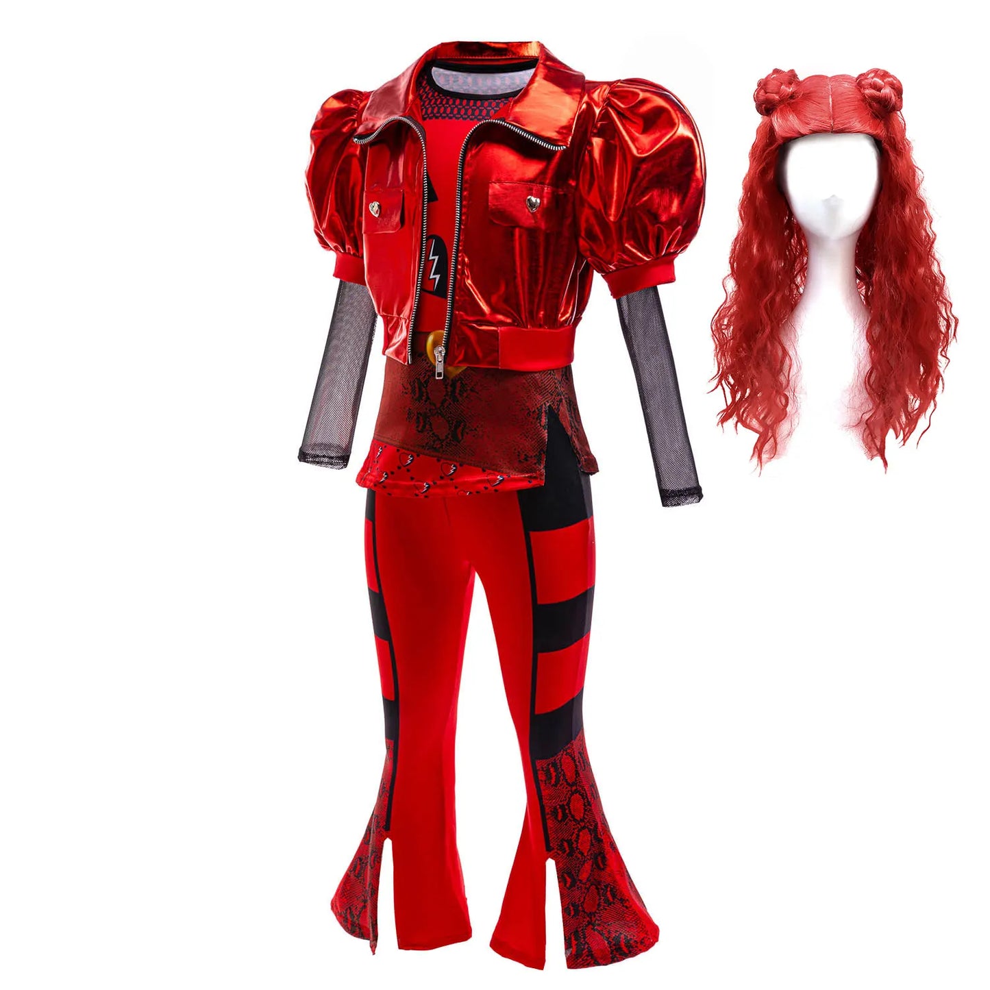 Descendant Costume Play 2026 Teen Fantasy Comedy Film The Rising of Red Cosplay Kylie Cool Outfit Halloween Dress up for Girls