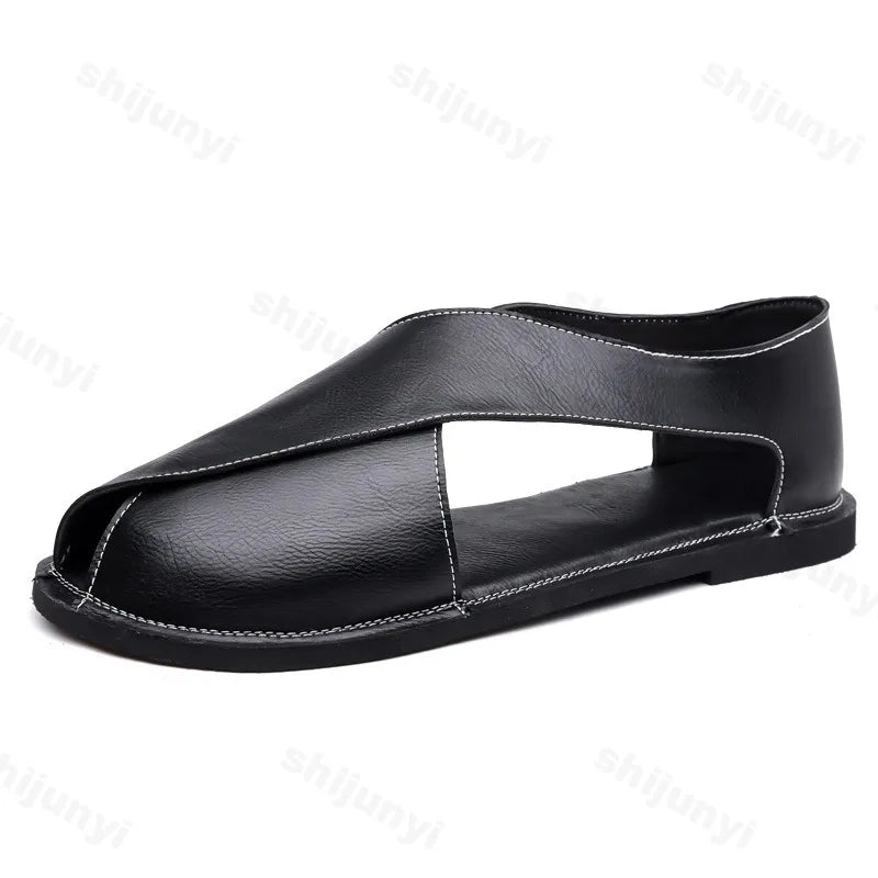 Men's Casual Sandal Retro Roman Style 2025 Summer Fashion Trend Hollow Breathable Comfortable Lightweight Outdoor Beach Sneakers