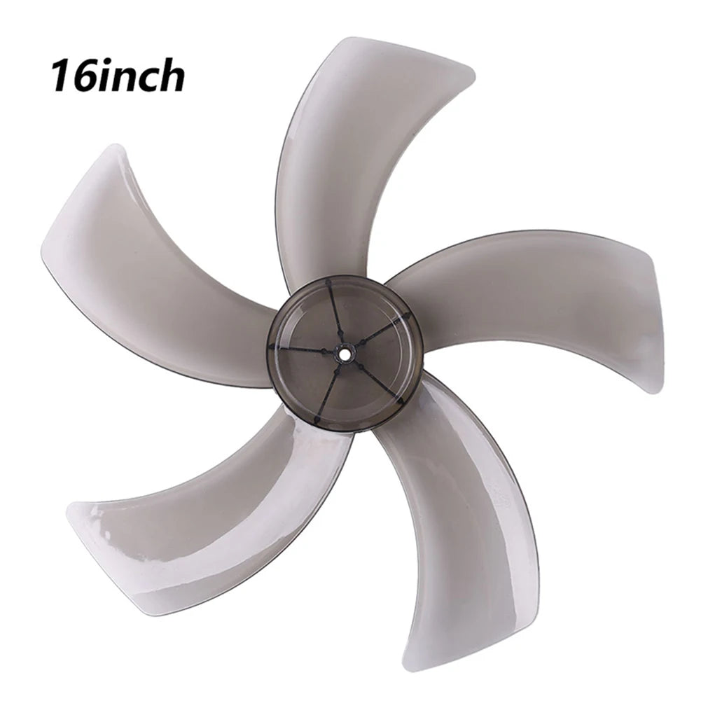 16 Inch Five Leaf Replacement Fan Blade With Nut Cover For Stand Fans And Desk Fans Plastic Material For Household Use