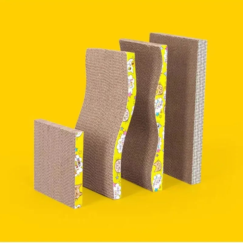 Pet Cat Scratching Corrugated Board Grinding Claw Plate+Catnip Paper Pad Climbing Frame Scraper Mat Cat Cardboard Cat Toys