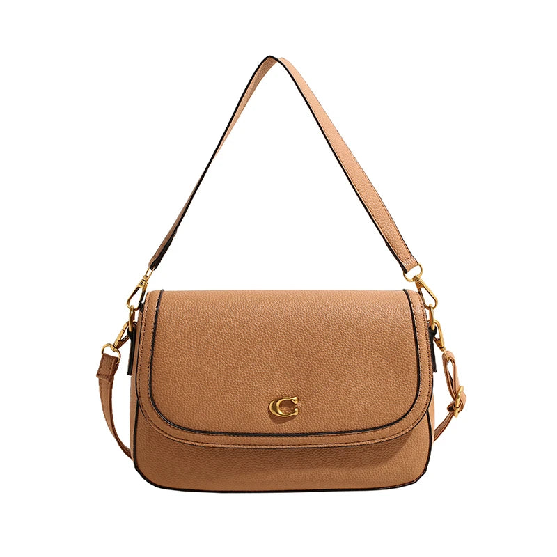Retro Luxury Women Shoulder Bag Elegant Leather Crossbody Bag High End Tote Vintage Classic Designer