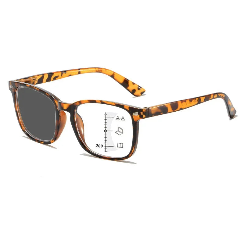 Intelligent Color Changing Near Far Sight Glasses High Definition Eye Protection Photochromic Goggle Uinsex Multifocal Eyeglass