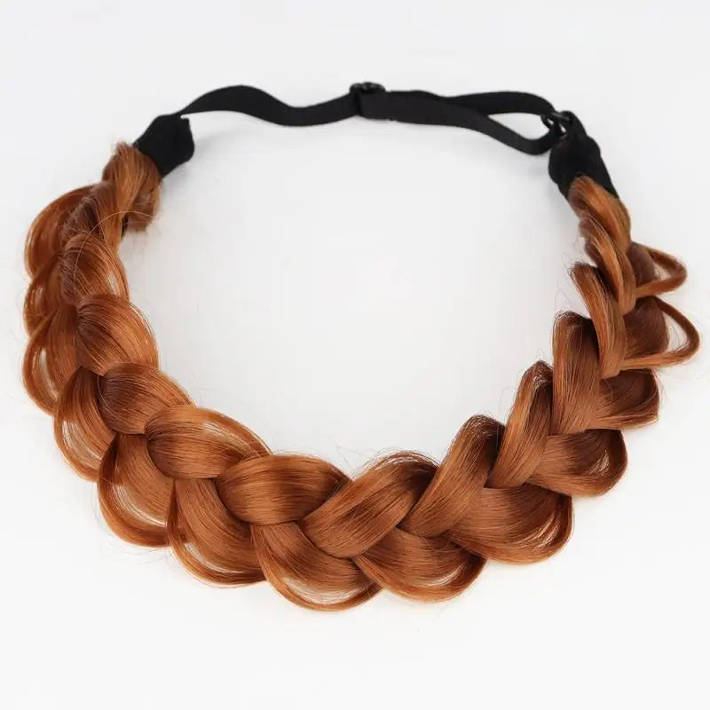 1 Pcs Synthetic Premium Adjustable Handmade Wig Braided Elastic Band Hair Fashion Braiding Hair Headband Headwear For Women