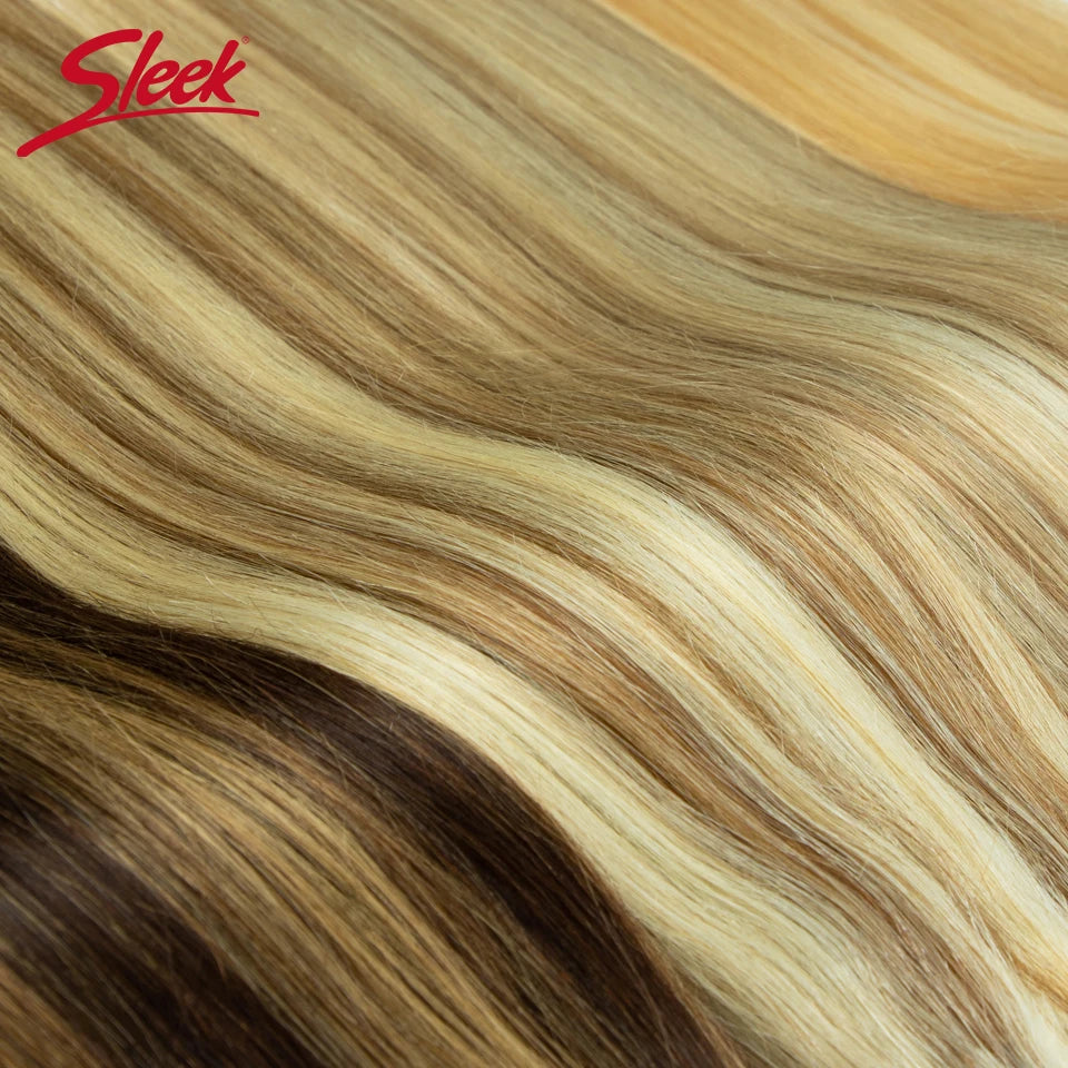 Sleek Peruvian Straight Human Hair Double Drawn Natural Human Hair Weave Bundles Natural Brown #27 #613 Remy Human Hair Bundle